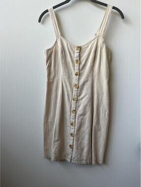 Ivy and main Beige Cotton Linen Blend Dress Size XS